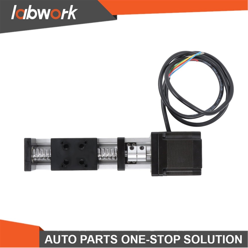 Labwork 50mm Mini Linear Guide Rail Stage Actuator Screw Motion Nema23 Stepper