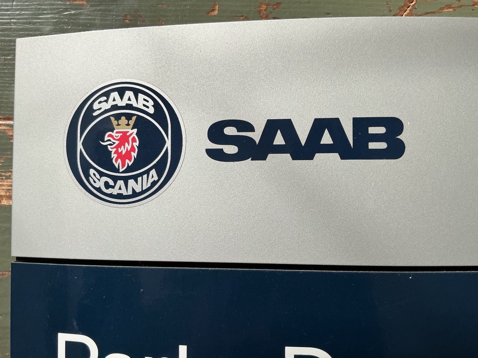 ORIGINAL GENUINE SAAB DEALER PARTS SIGN OLD STYLE LOGO