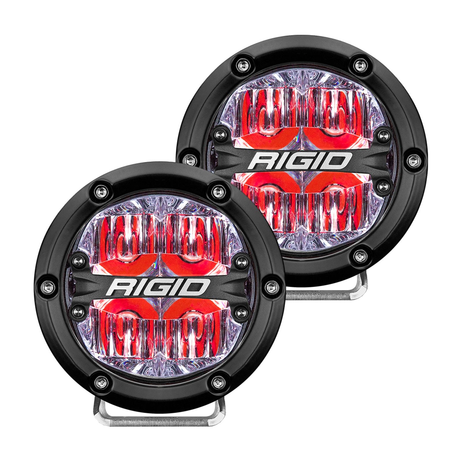 Rigid 360-Series 4in Drive Red Back Light- Pair 36116