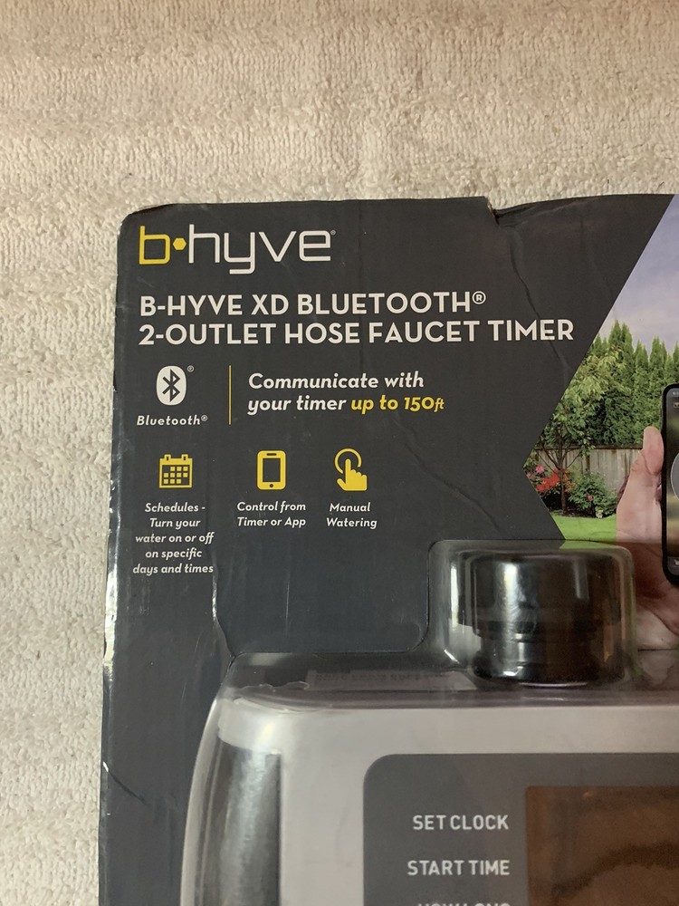 B-Hyve XD Bluetooth 2-Outlet Hose Watering Timer Sprinkler Timer