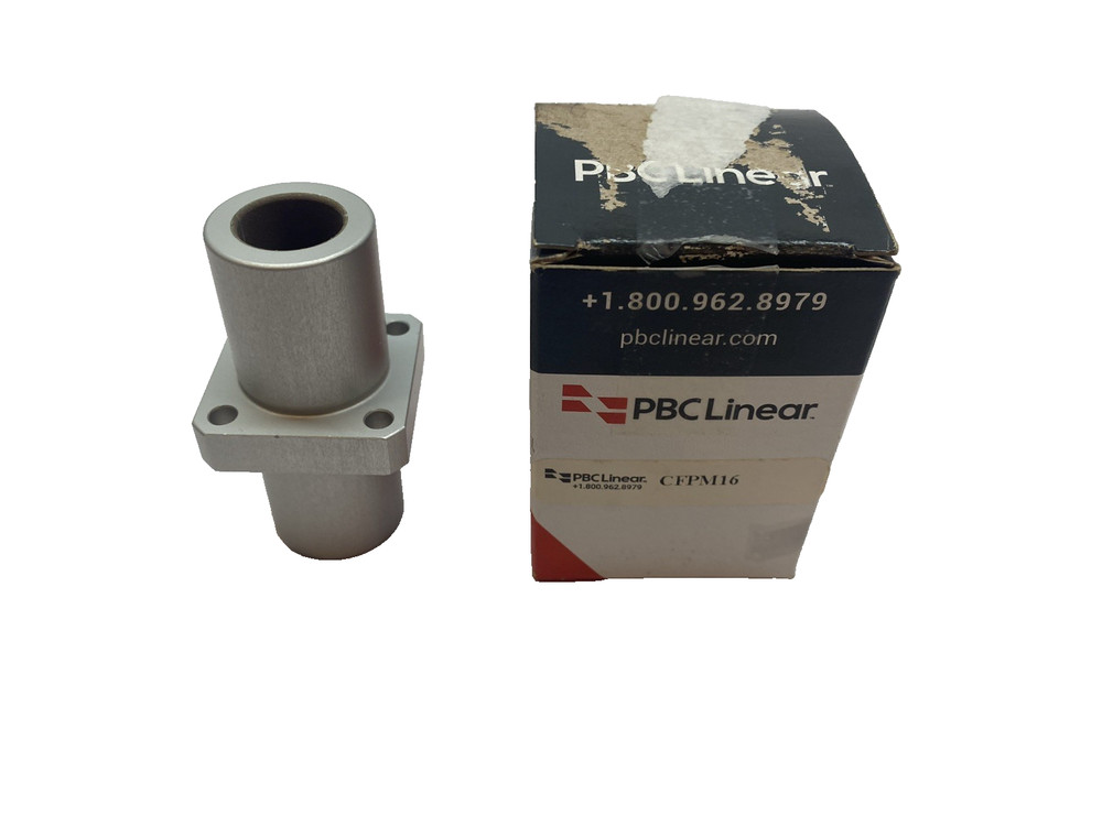 PBC Linear CFPM16 Squared Flange Plain Linear Bearing 16 mm