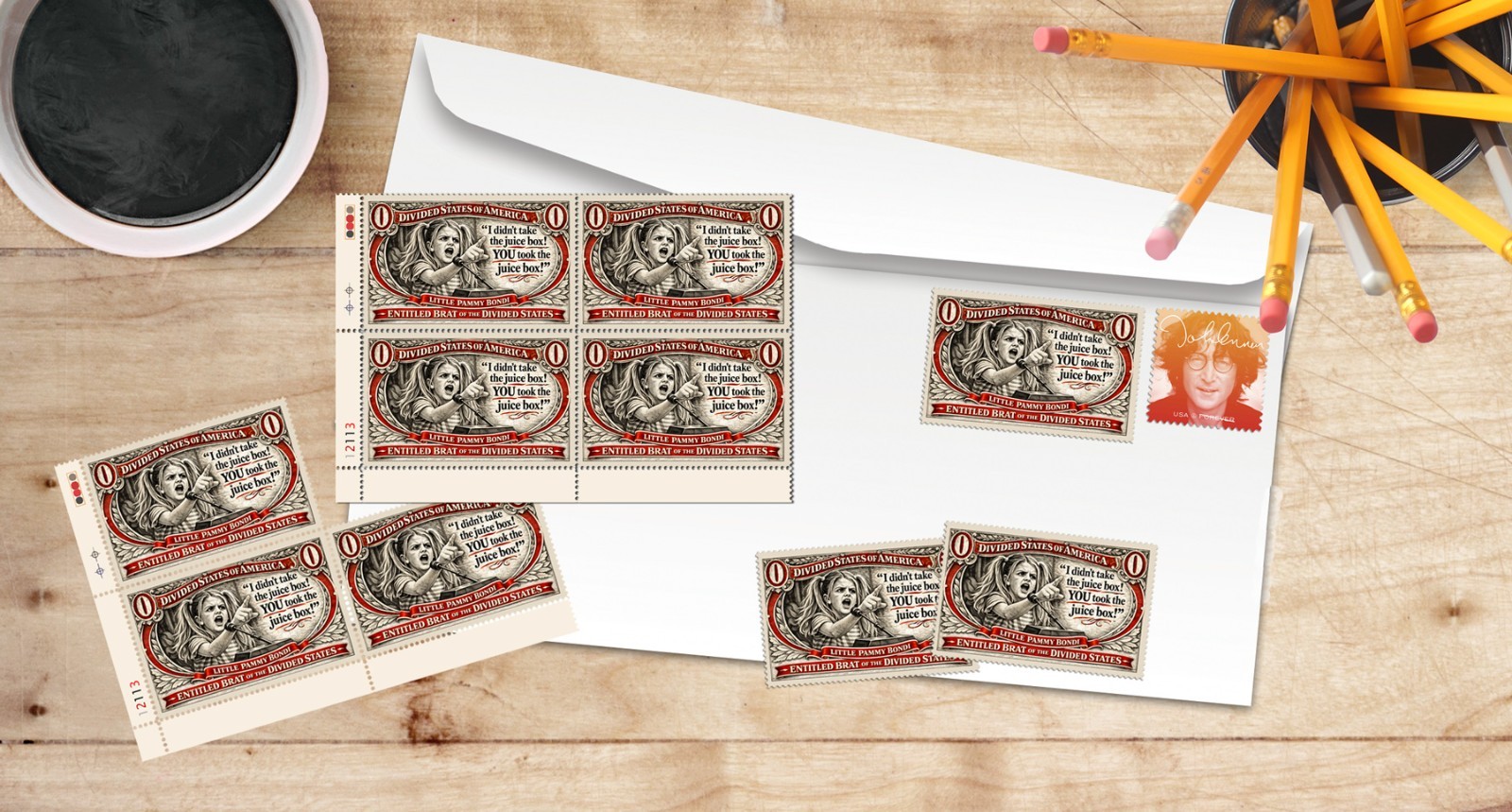 Pammy Bondi - BRAT (tRump) - Art Stamps (Artistamp, Faux Postage, Cinderella)