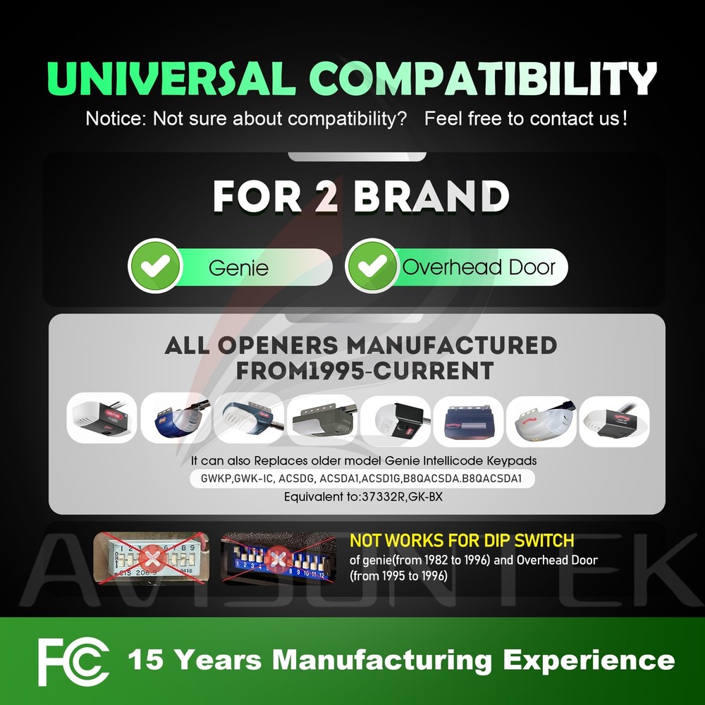 OKP-BX Wireless Overhead Door Keypad - with Legacy Python Odyssey Destiny Pha...