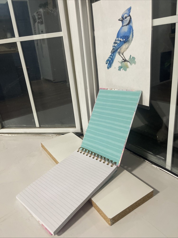 6" x 8" 100 Sheet Lined Spiral Notepad (Metallic Brushstroke
