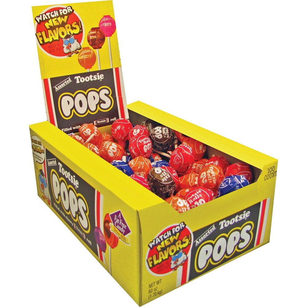 Tootsie Roll Assorted Pops 100 ct