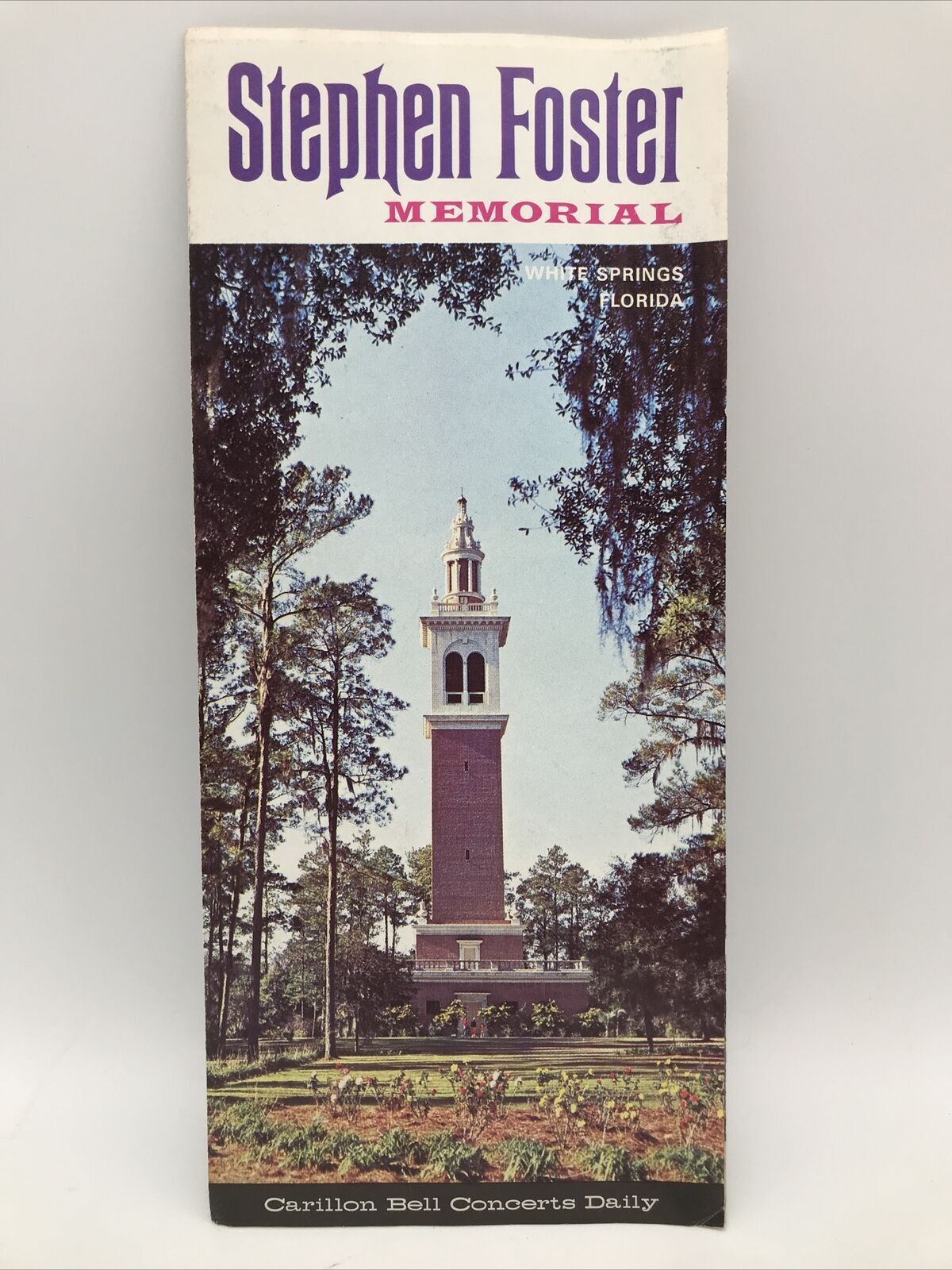 1975 STEPHEN FOSTER MEMORIAL WHITE SPRINGS FLORIDA Travel Guide Brochure and Map