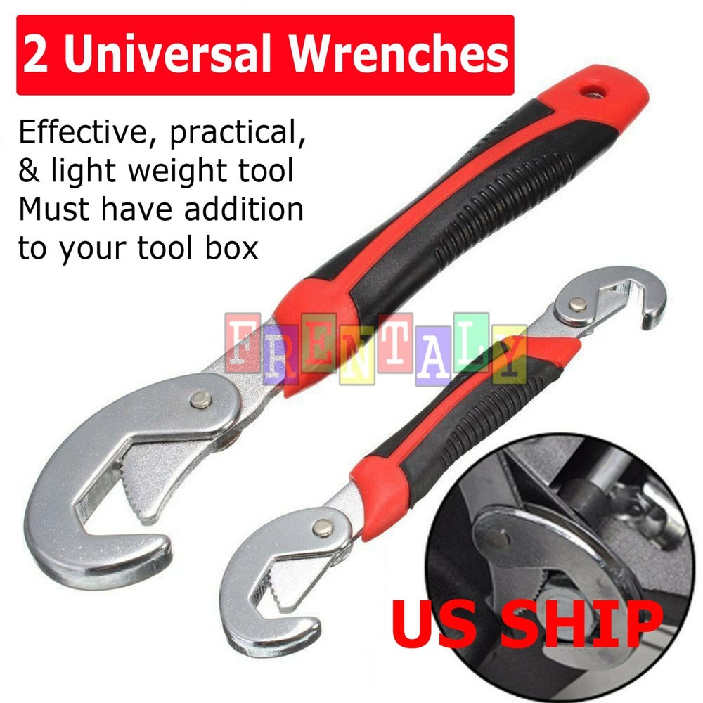 2PC Snap'N Grip 9-32mm Adjustable Wrench Spanner Universal Quick Multi-functIon