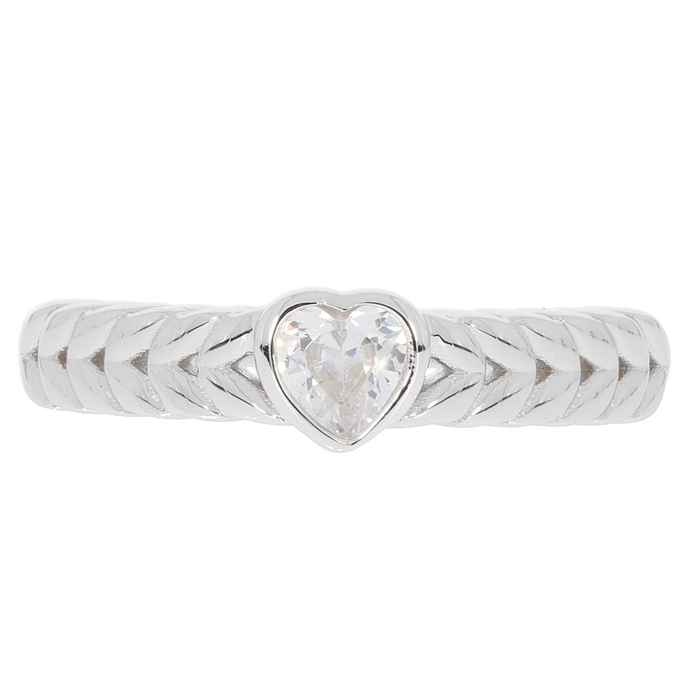 Sterling Silver Semi Mount Ring Setting Heart HT 4X4mm