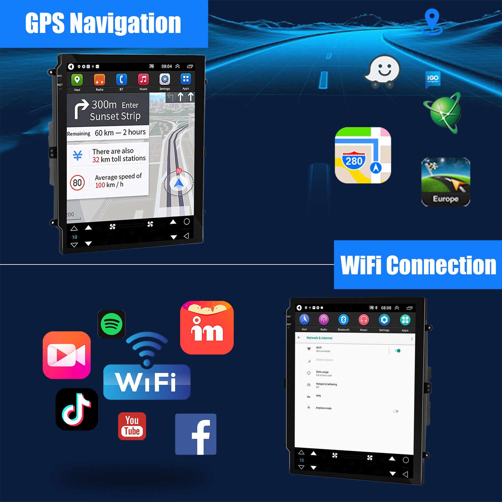 For Ford Focus 2012-2018 Apple Carplay Android 15 Car Stereo Radio GPS Navi WIFI