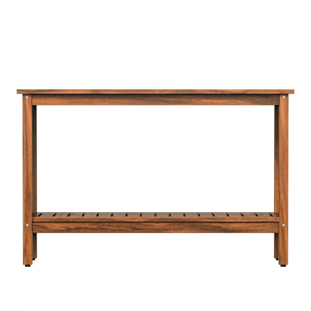 48" Console Table with Storage Behind Couch Sofa Table w/ Shelves For Garden