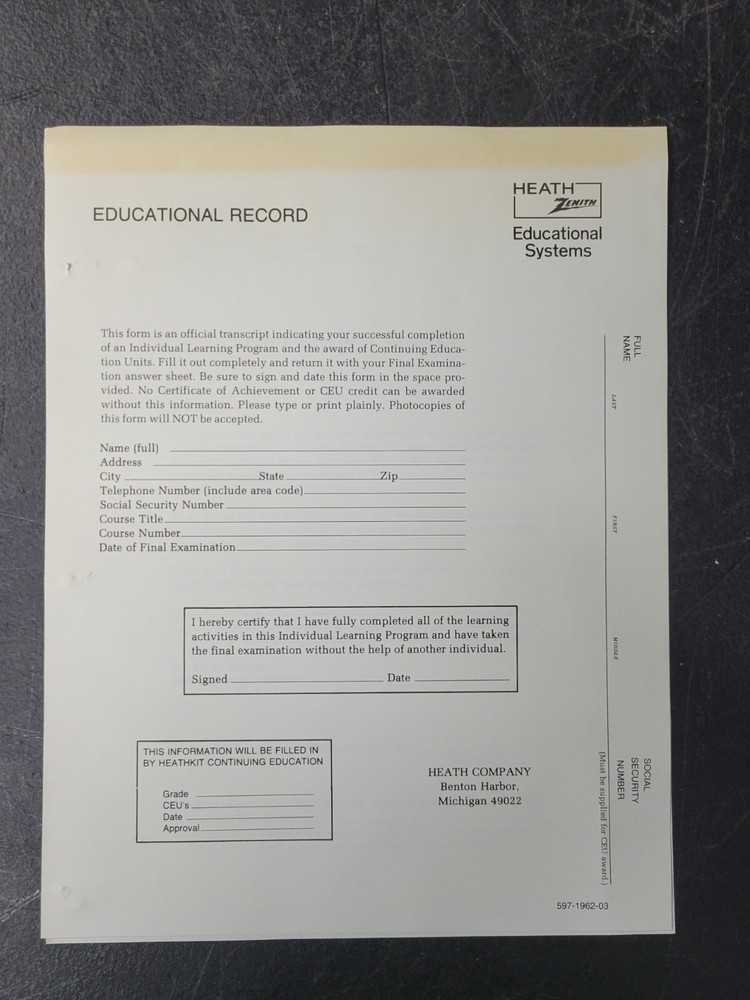 *RARE* HEATHKIT Educational Systems TEST EE-3101-A