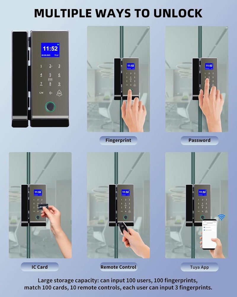 PERFIWARE - Smart Glass Door Lock