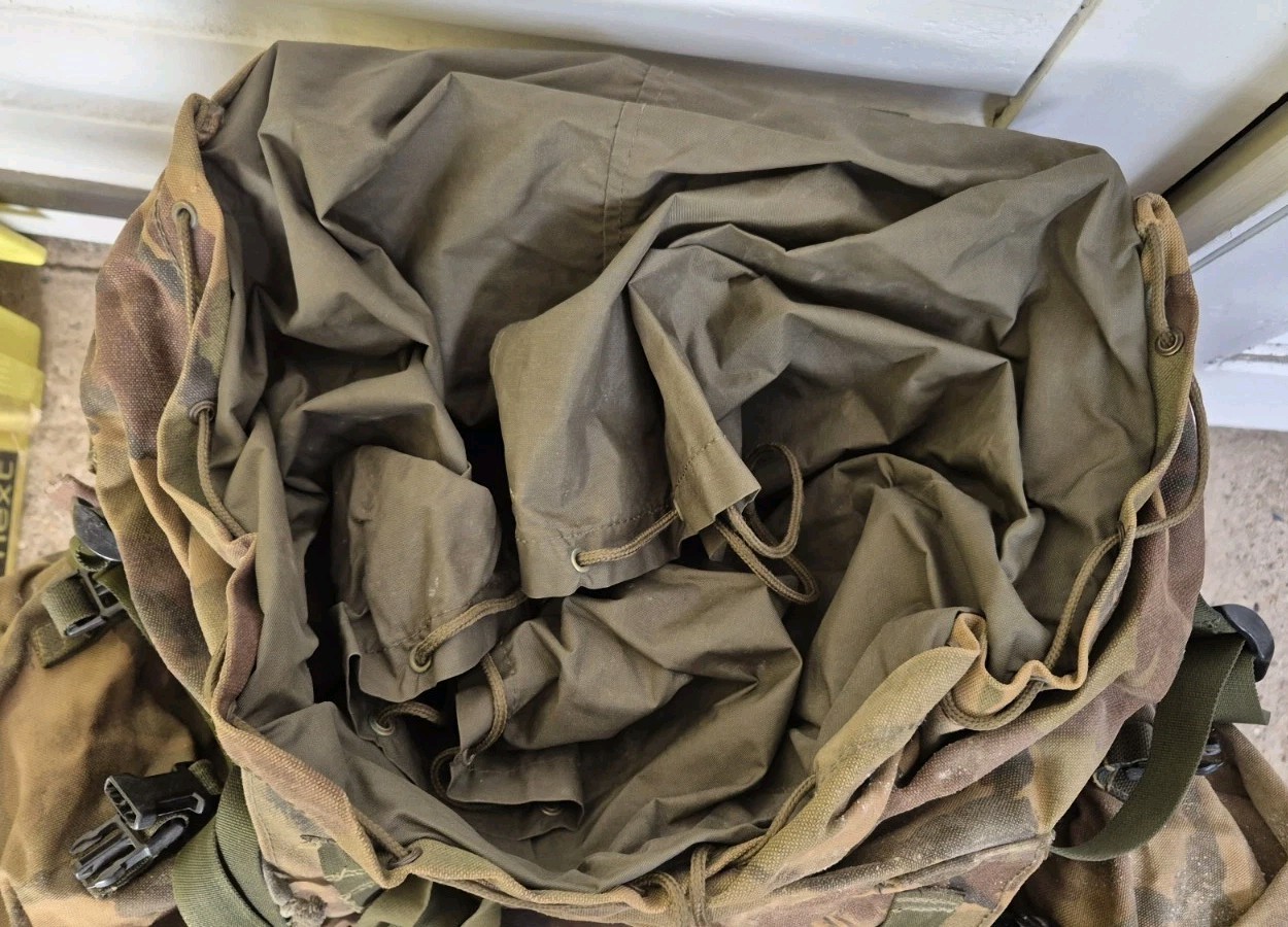 GENUINE BRITISH ARMY BERGEN RUCKSACK DPM LONG BACK 120L SIDE POUCHES + YOKE