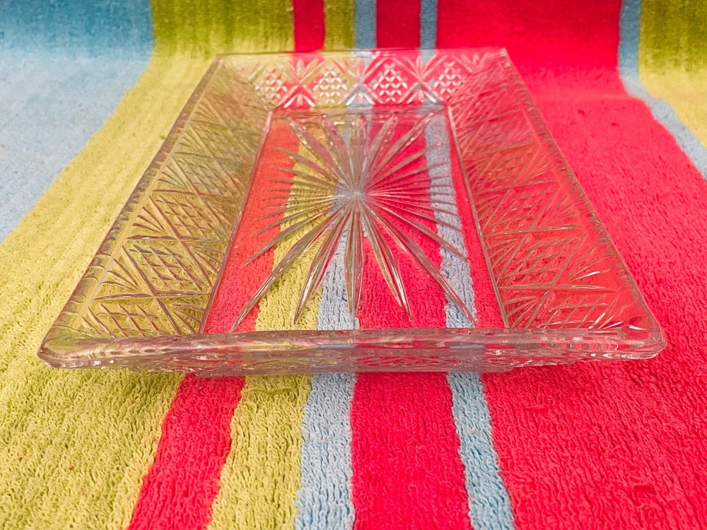 Shannon Crystal by Godinger Dublin 11.75" x 6 1/4" Rectangular Serving Tray