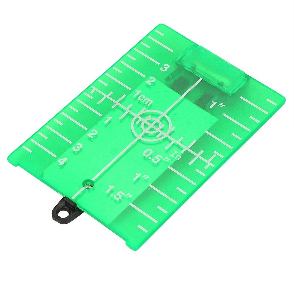Laser Level Target Plate, Double Scale Cross Line Meter, Green