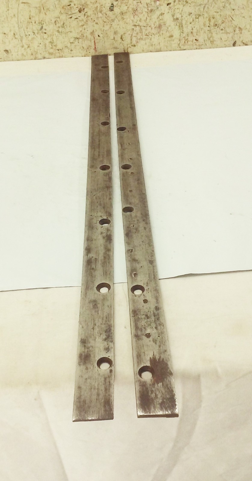 Vtg James swan beam drill press hand crank boring machine PARTS main beam strips