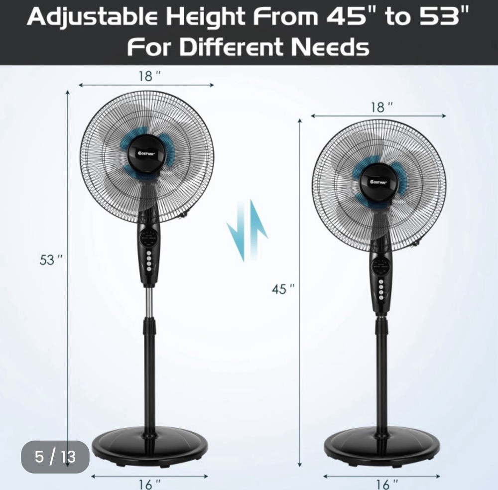 Costway - 18” Portable Fan / WITHOUT remote! (Still fully functional) #1,2 J6