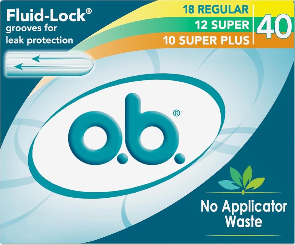 Ob Applicator-Free Tampons Multipack - 40ct Regular, Super, Plus Sizes Available