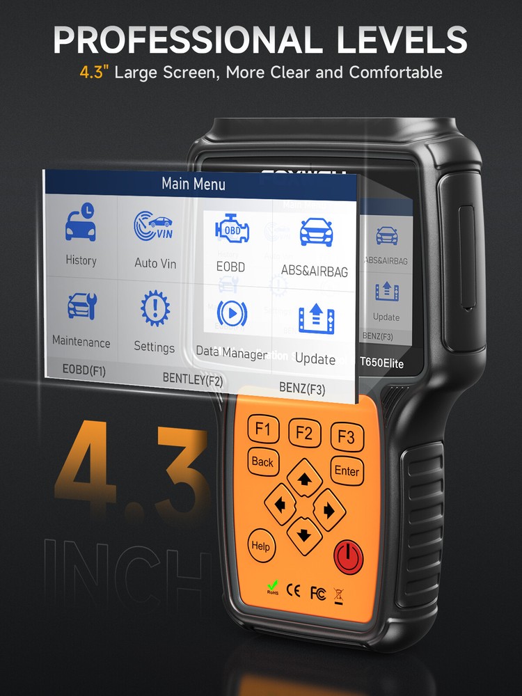 FOXWELL OBD2 Scanner Car ABS SRS Engine Systems Code Reader Bidirectional Test