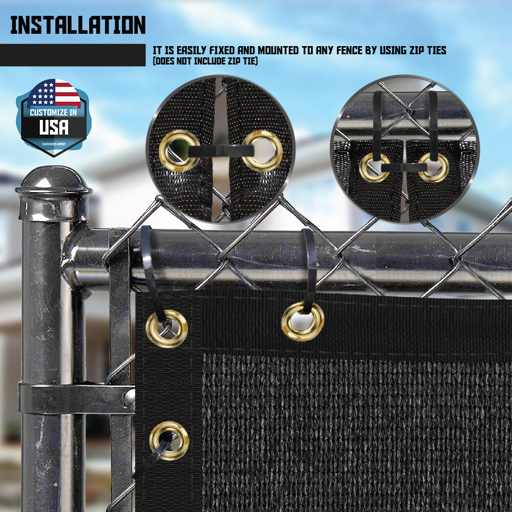 6ft Privacy Fence Screen Black Windscreen Garden Heavy Duty Mesh Shade Net Cover