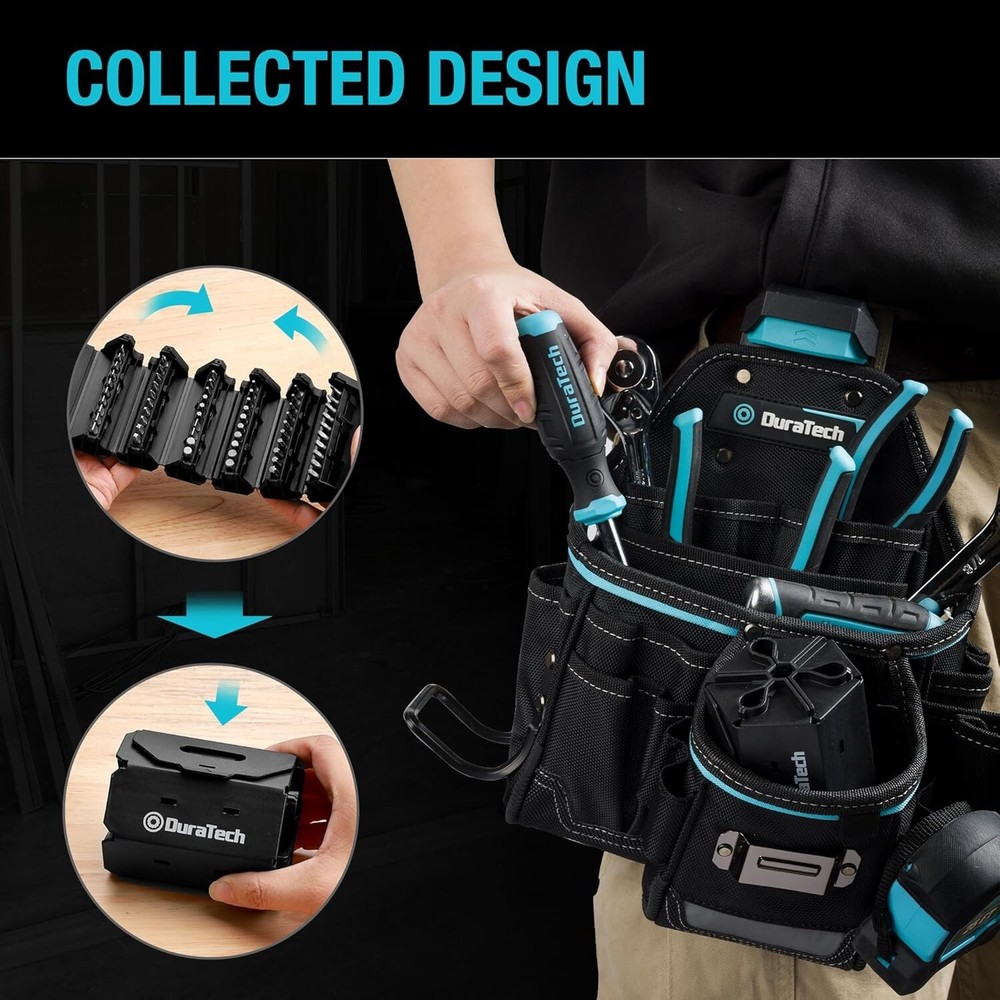 DURATECH Screwdriver, Multi-Function Screw Driver with 60 Replaceable Cr-V Bits