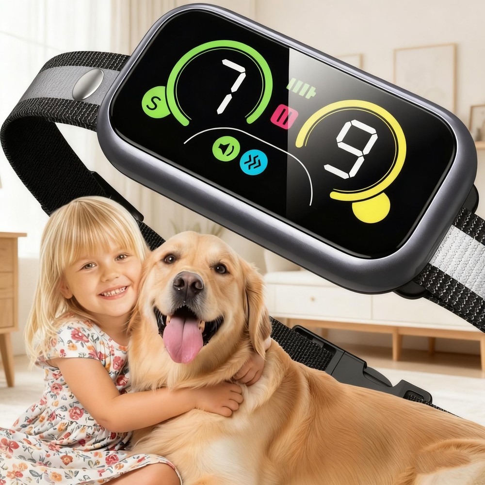 Dog Bark Collar , Instant Bark Solution, Anti Barking Device with 4 Correctio...