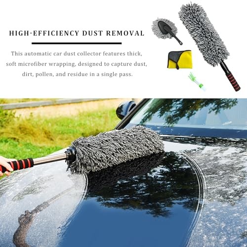 4 PCS Car Duster Kit, Microfiber Scratch Free Multipurpose Cleaning Duster