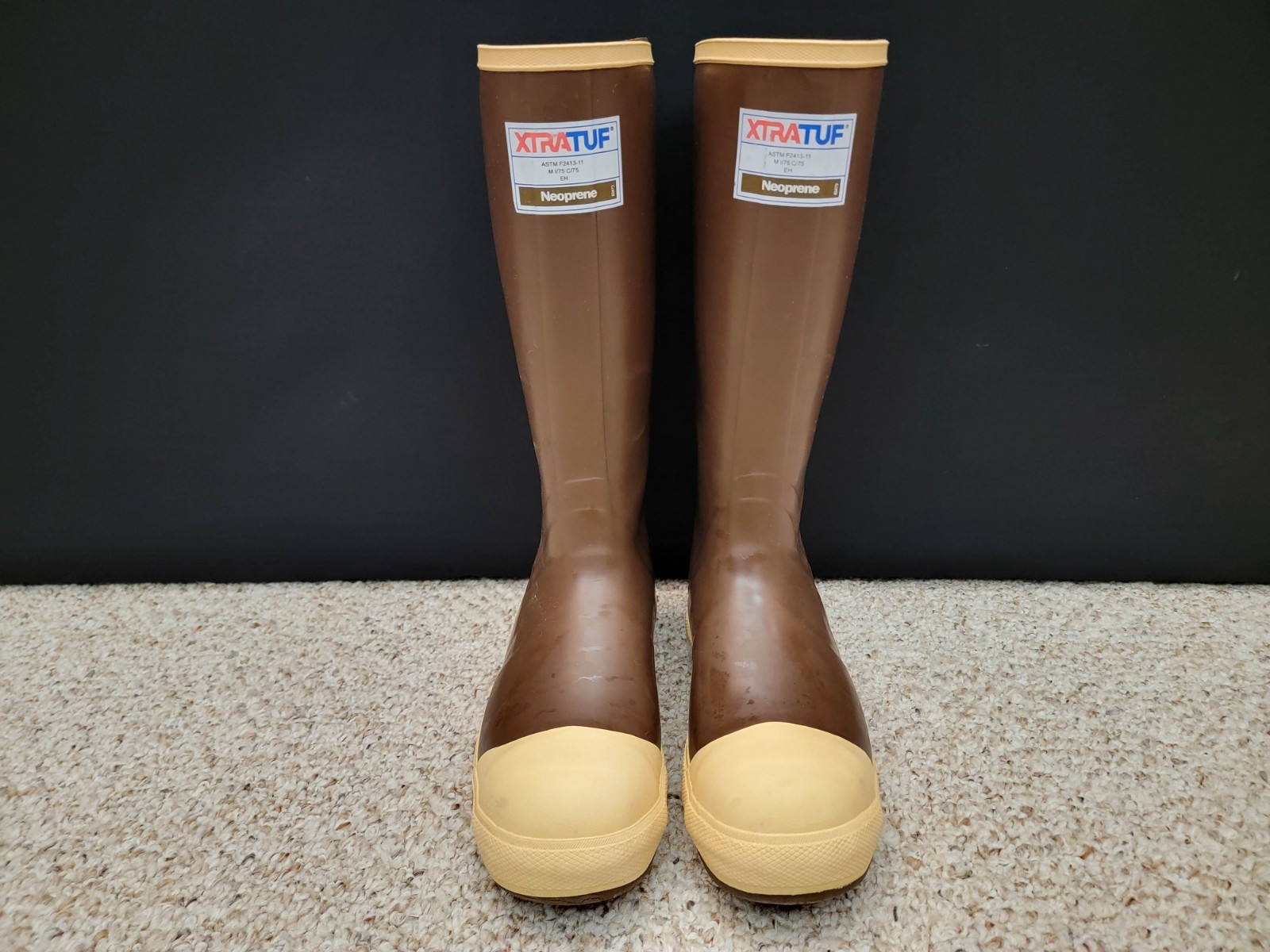 XTRATUF Legacy Steel Toe 15" Neoprene Rubber Boots Size 8