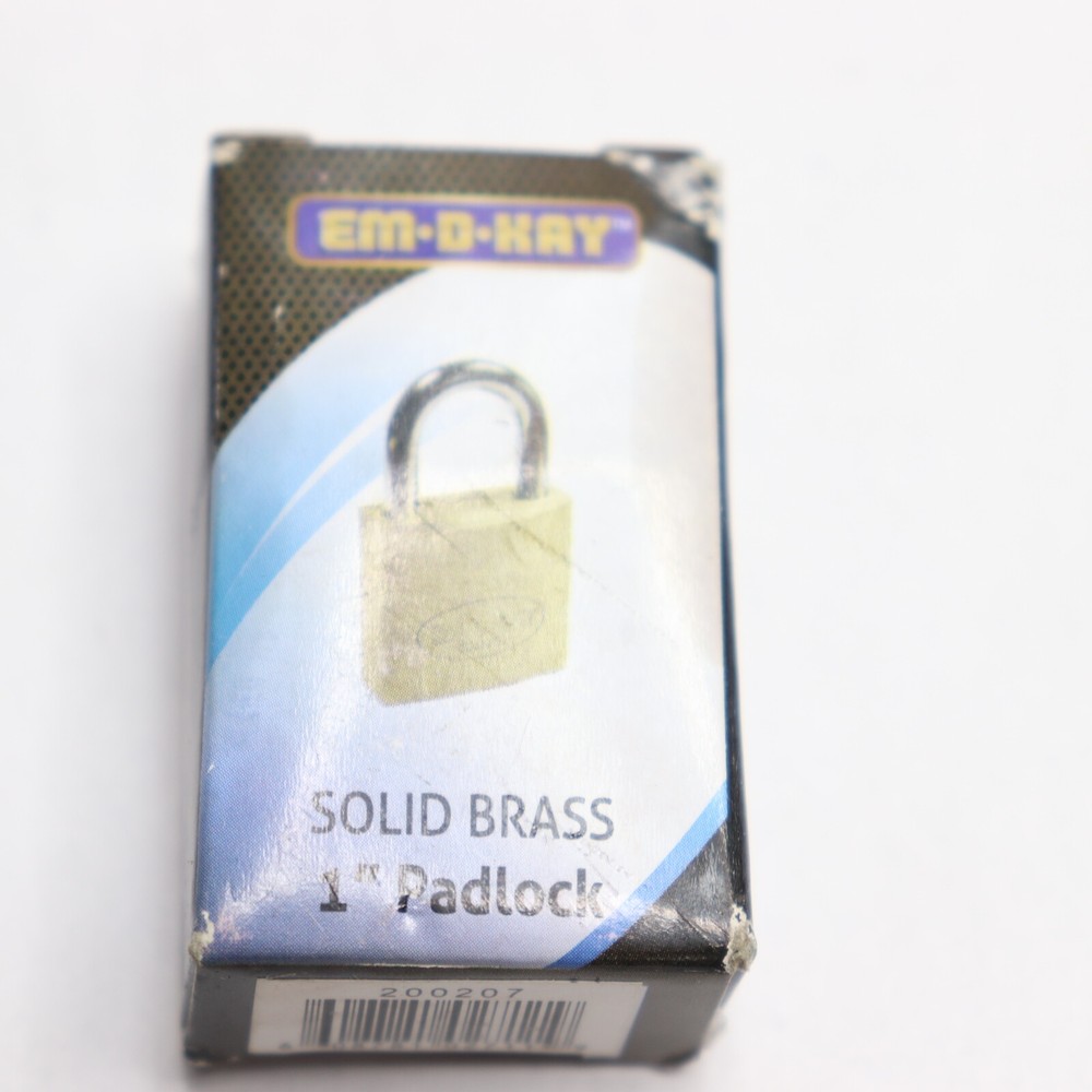 Em-D-Key Pad Lock Solid Brass 1" 200207