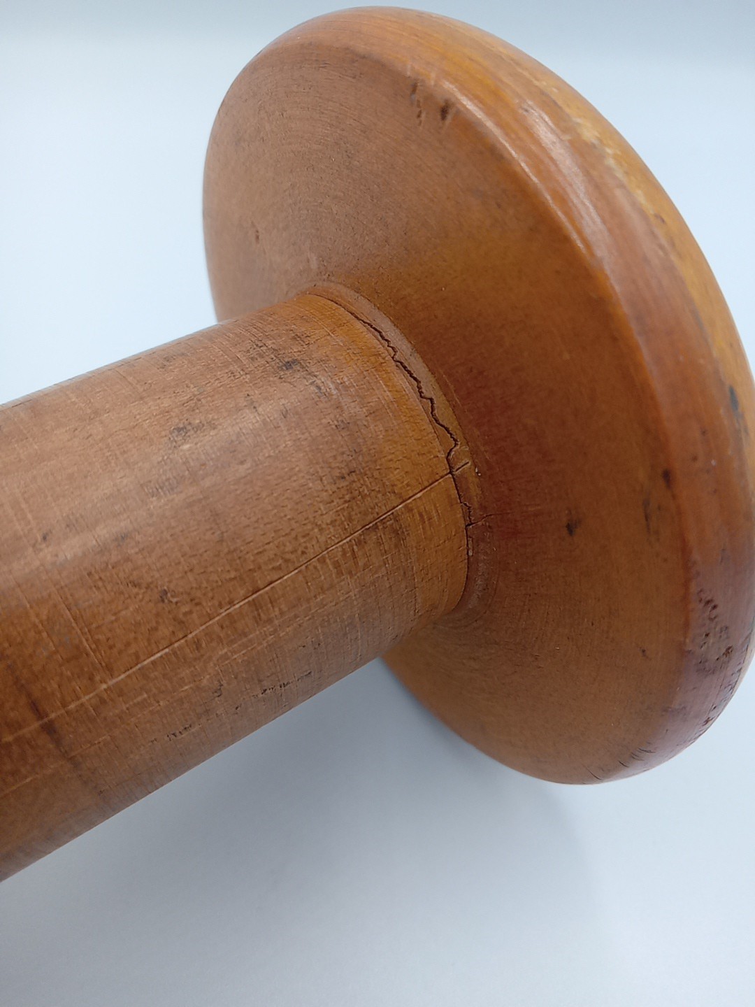 Antique Industrial Wooden Bobbin Spool (7" Height) (3.5" Diameter)