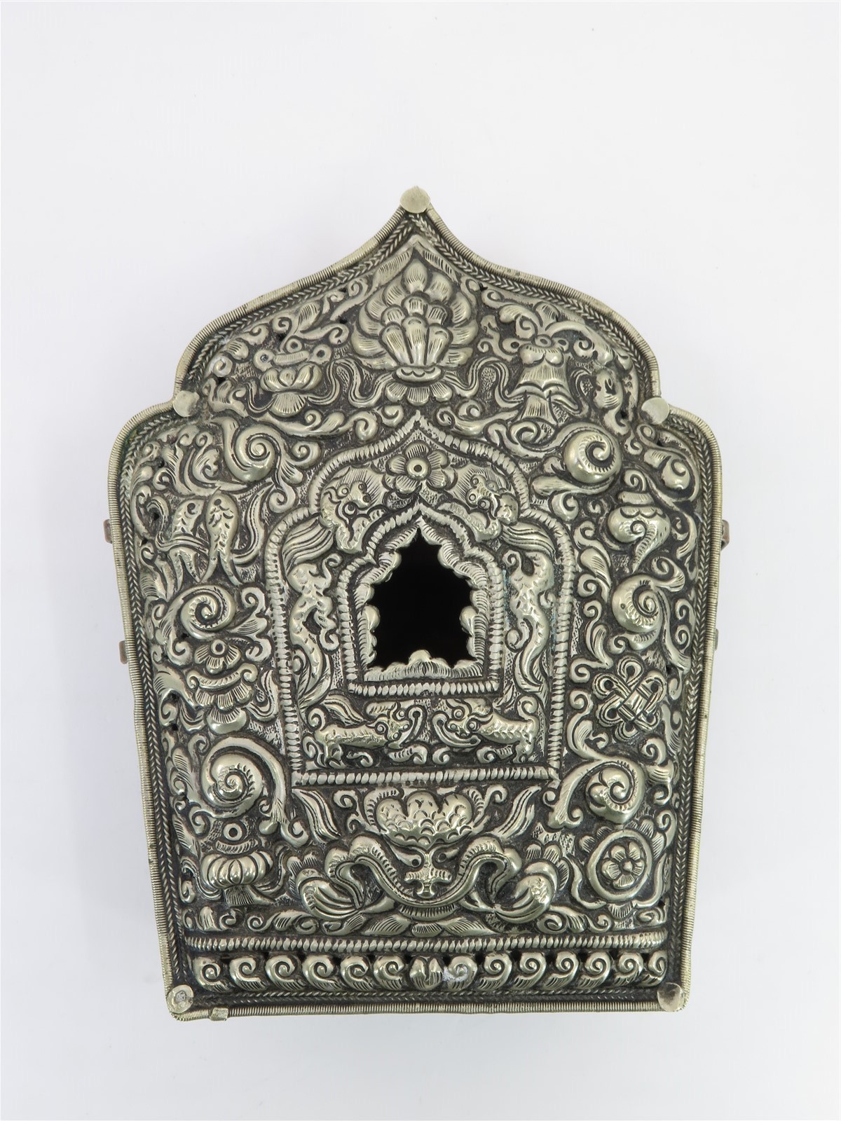 Antique Tibetan Gau Ghau Prayer Box for Holding Prayers or Auspicious Items 7"