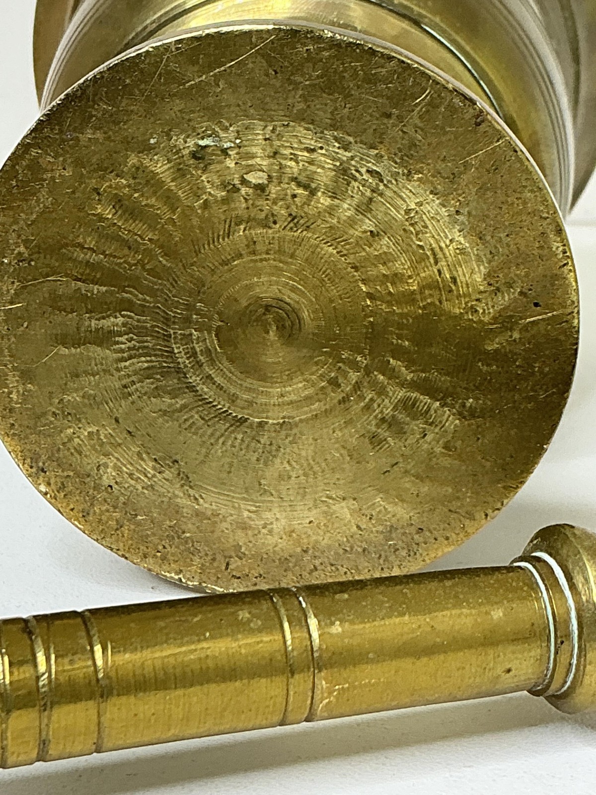 Vintage Solid Brass Mortar And Pestle Tall Footed Cup Apothecary Decor Pharmacy