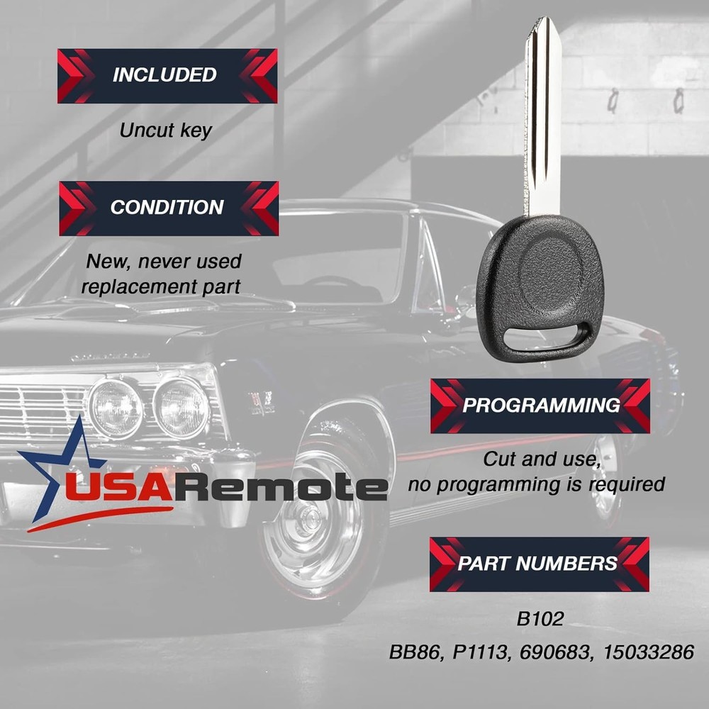 Keyless Entry Remote Fob + Ignition Key