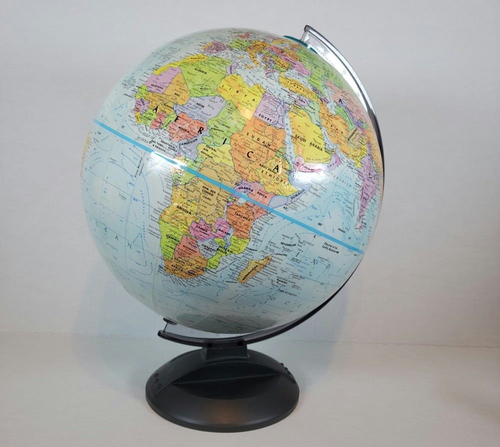 Globemaster 12" Textured Multi-Colored World Globe Pre-Owned