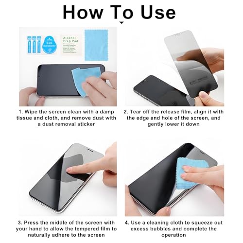 Privacy Screen Protector 2-Pack for Samsung S23 Plus/S23+ | Case Friendly &