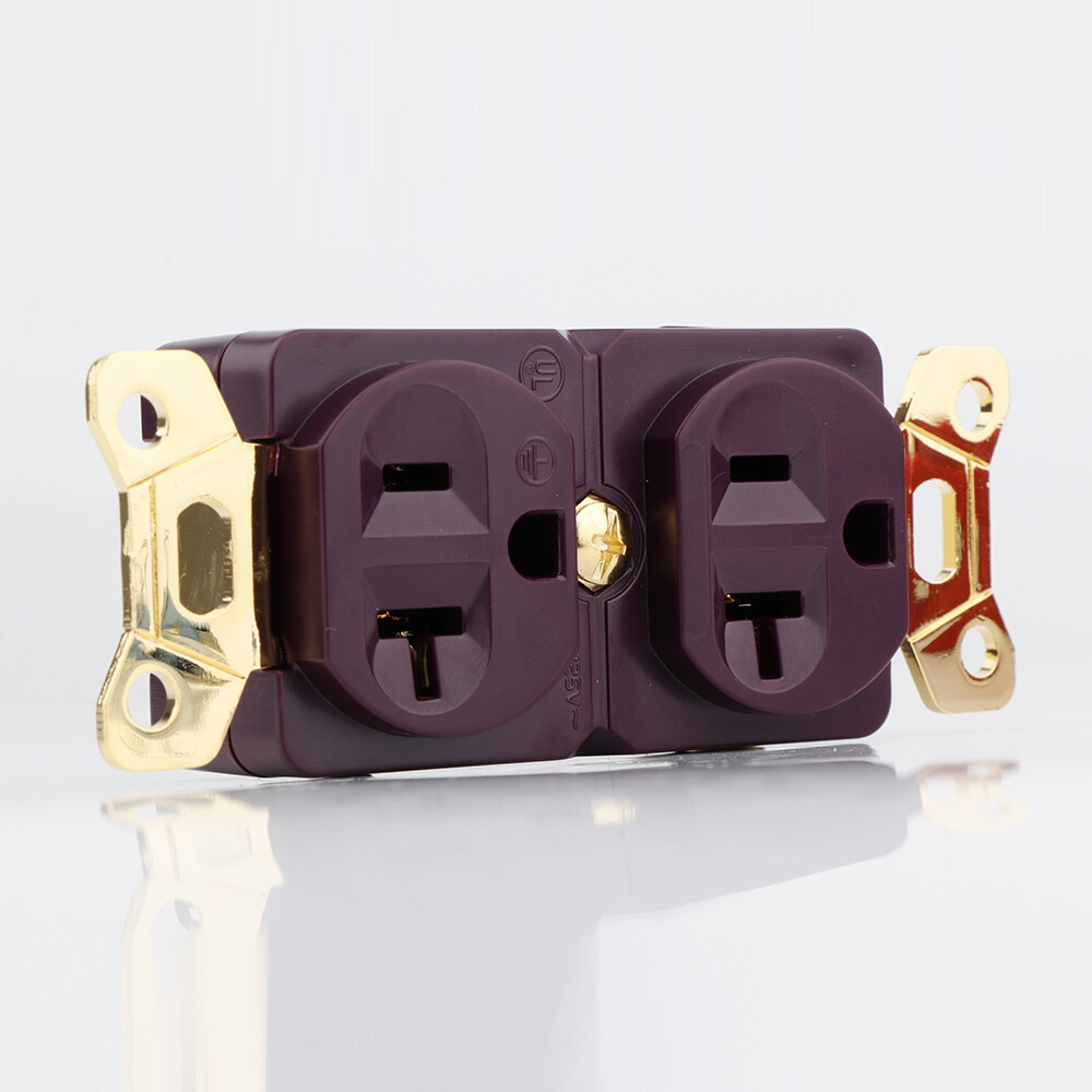 Pure Copper US AC Hi-end Power Receptacles Wall Duplex Distributor Socket Outlet