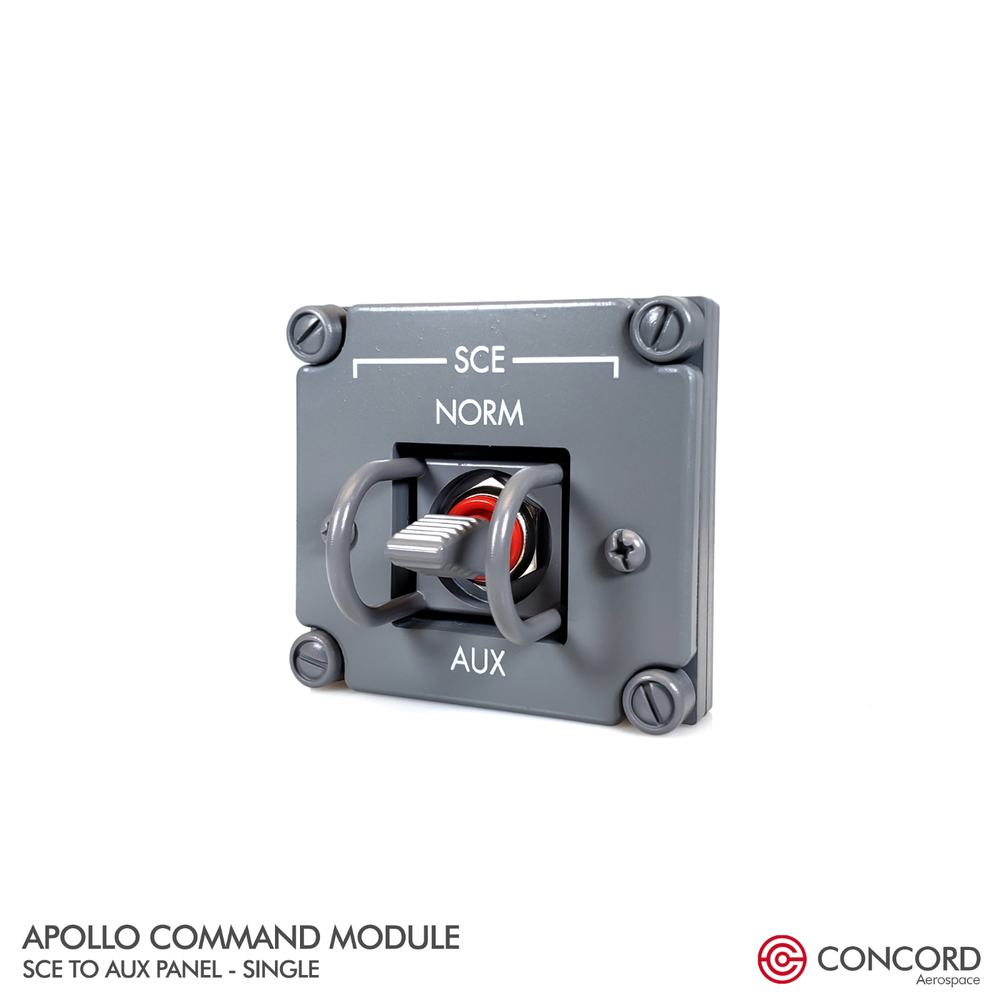 APOLLO COMMAND MODULE SINGLE SWITCH PANEL - SCE TO AUX REPLICA MEMORABILIA NASA