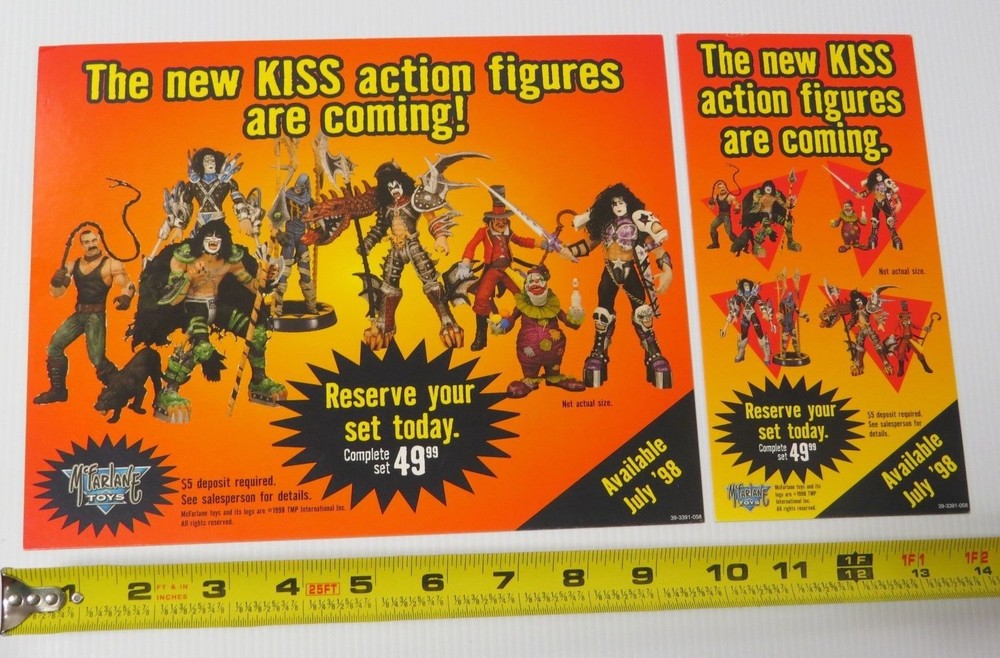KISS SPENCER'S PSYCHO CIRCUS ACTION FIGURES PROMO FLATS SET OF 2