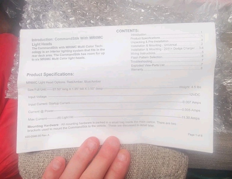 Code 3 LED AMBER direction traffic advisor 27.5 Interior Only World Wide