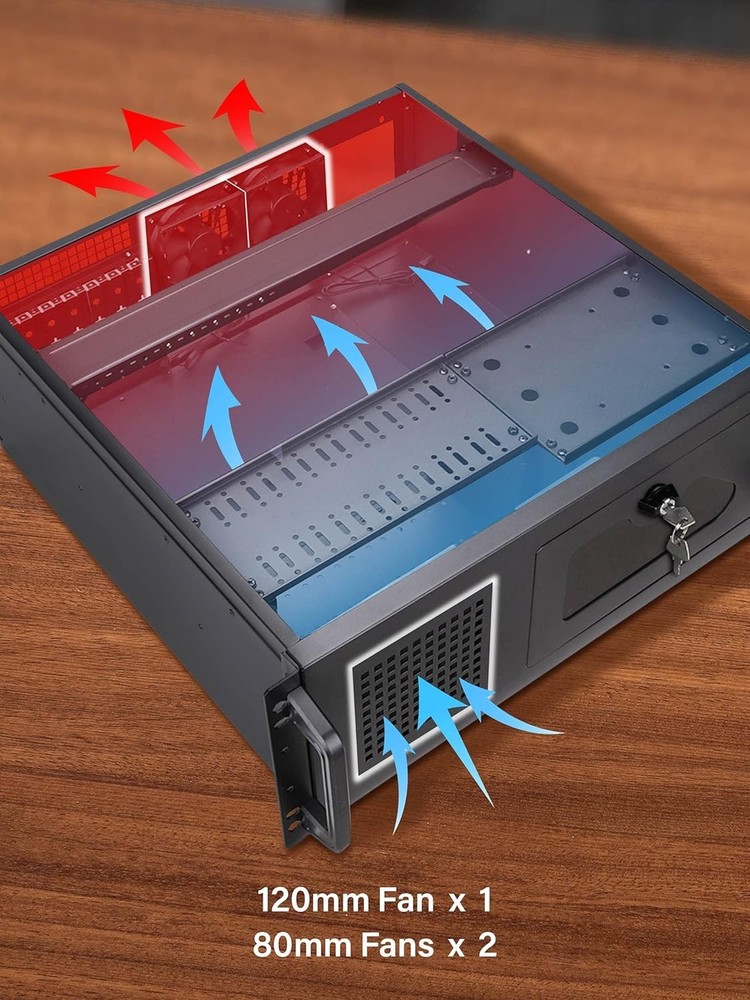 Silver/Black Server Rackmount Case