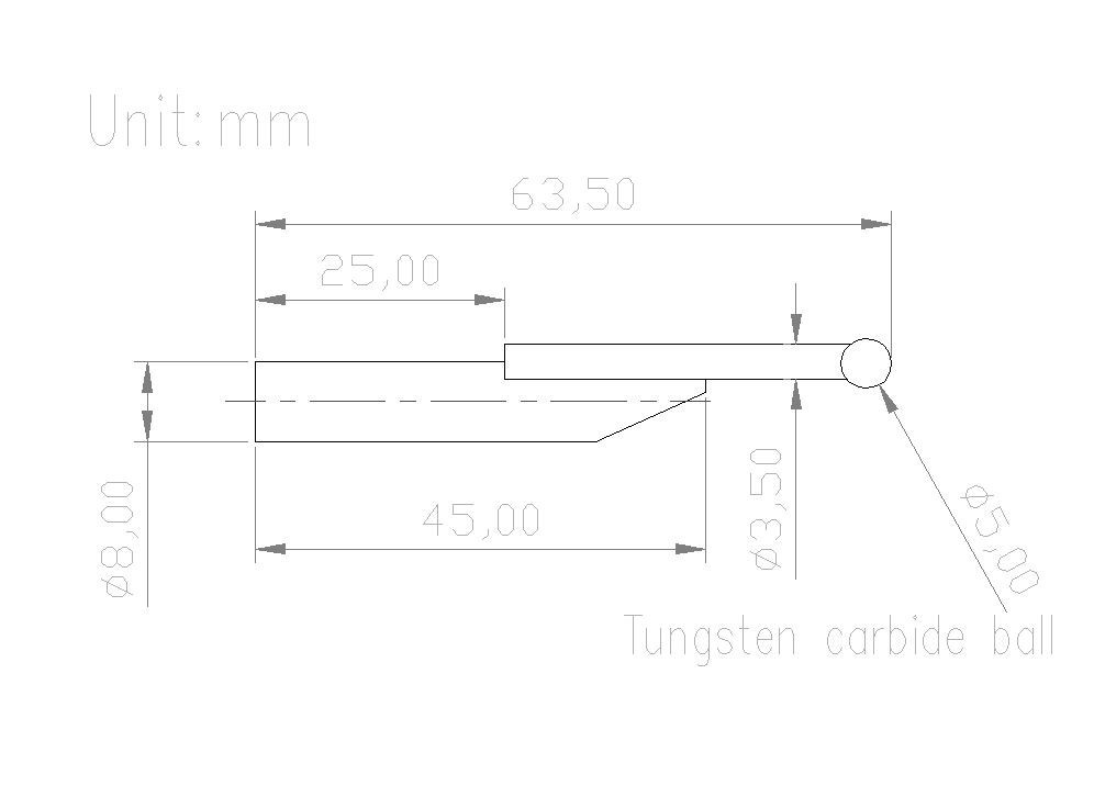 Ball Tip Probe Insert 5mm Ball Measuring insert For Fowler/Trimos Height Gauge