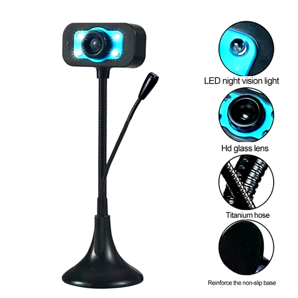 Camara Web Para PC Laptop Computadora Full HD USB Con Microfono Streaming Webcam