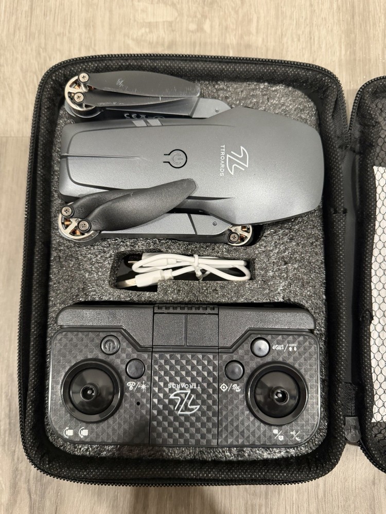 TT19 Drone with 1080P Camera Orange Foldable Quadcopter Obstacle Avoidance