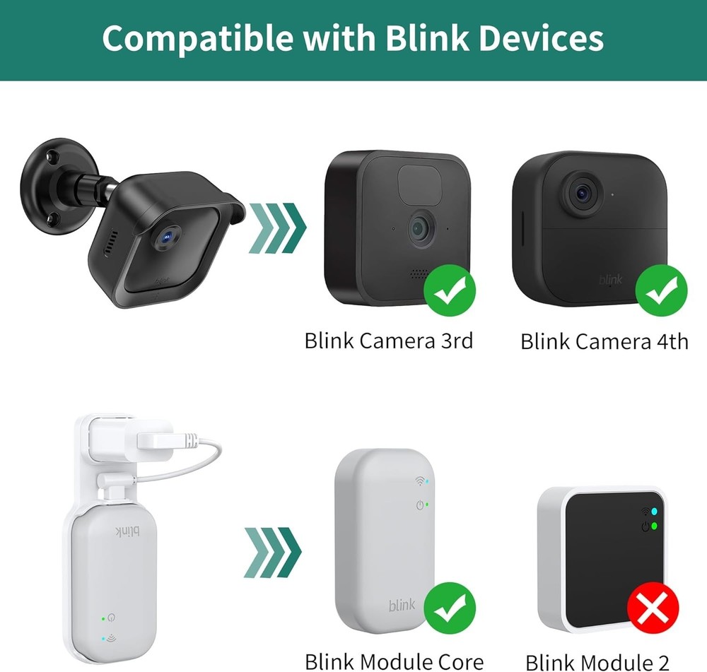 Blink Camera Mount Weatherproof Housing 360 Bracket 3rd 4th Gen