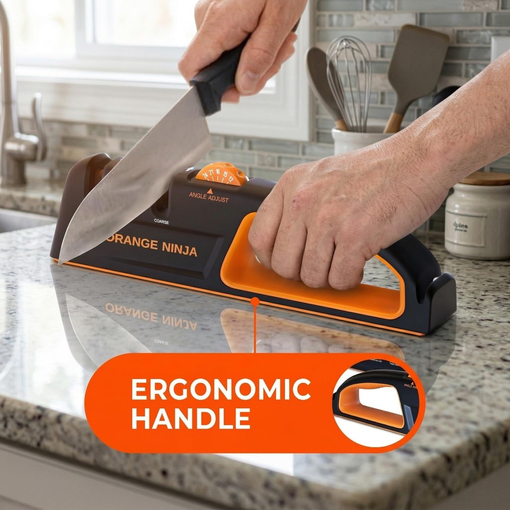 5 Precision Adjust Knife Sharpener 3Stage Premium Kitchen Knife Sharpener to ...