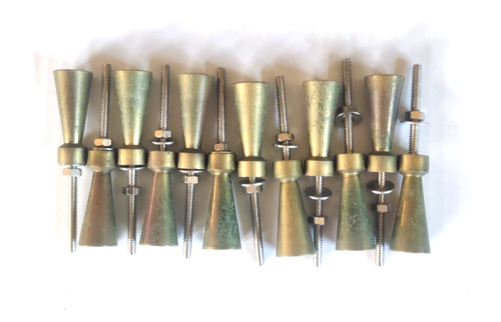 12 Solid Brass Knobs MCM Mid Century Modern Atomic Art Deco Vintage Drawer Pulls