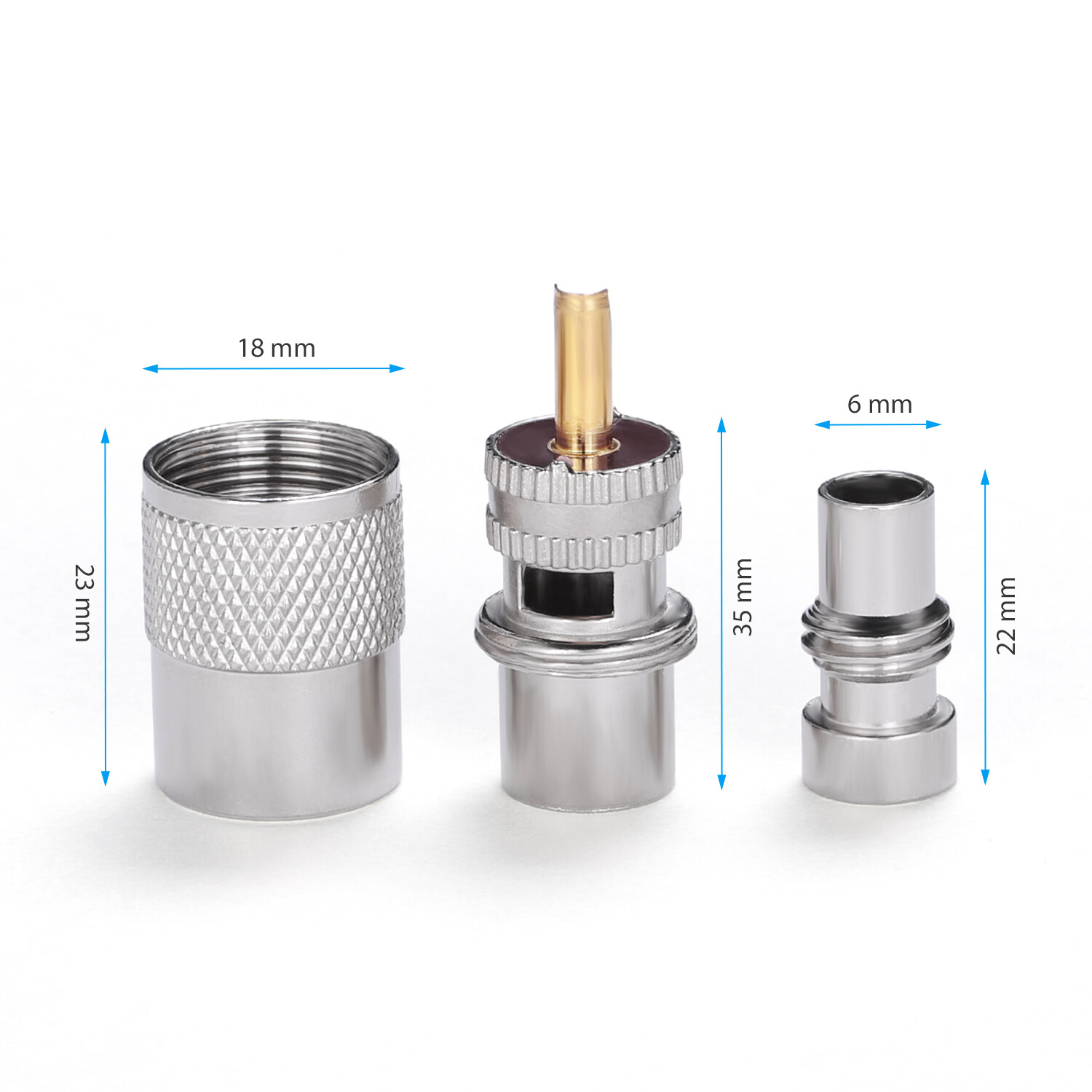 10-pack PL-259 Solder Connector Plug with Reducer for RG8X Coax Cable USA