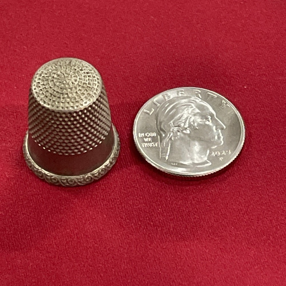 Antique Silver Toned Sewing Thimble