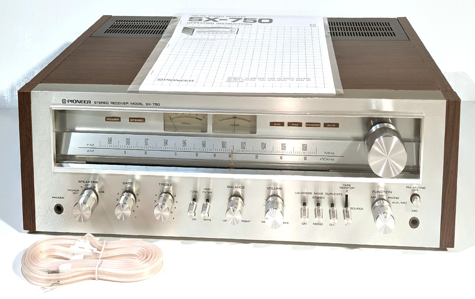 🔥【PRO SERVICED】Pioneer SX-750 Stereo 100W Receiver!~XSTR/CAP/LED MODS💥GUARANTY