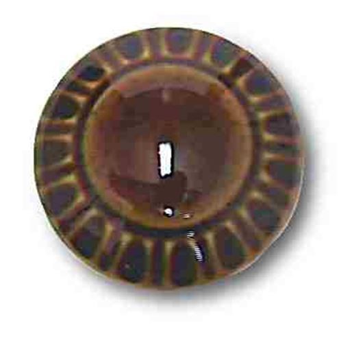 1-3/8" Ceramic Knob Glossy Coffee Brown